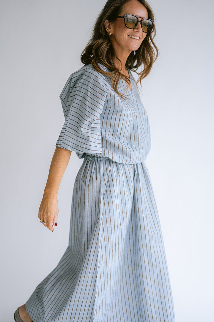 Jax Skirt Blue Linen
