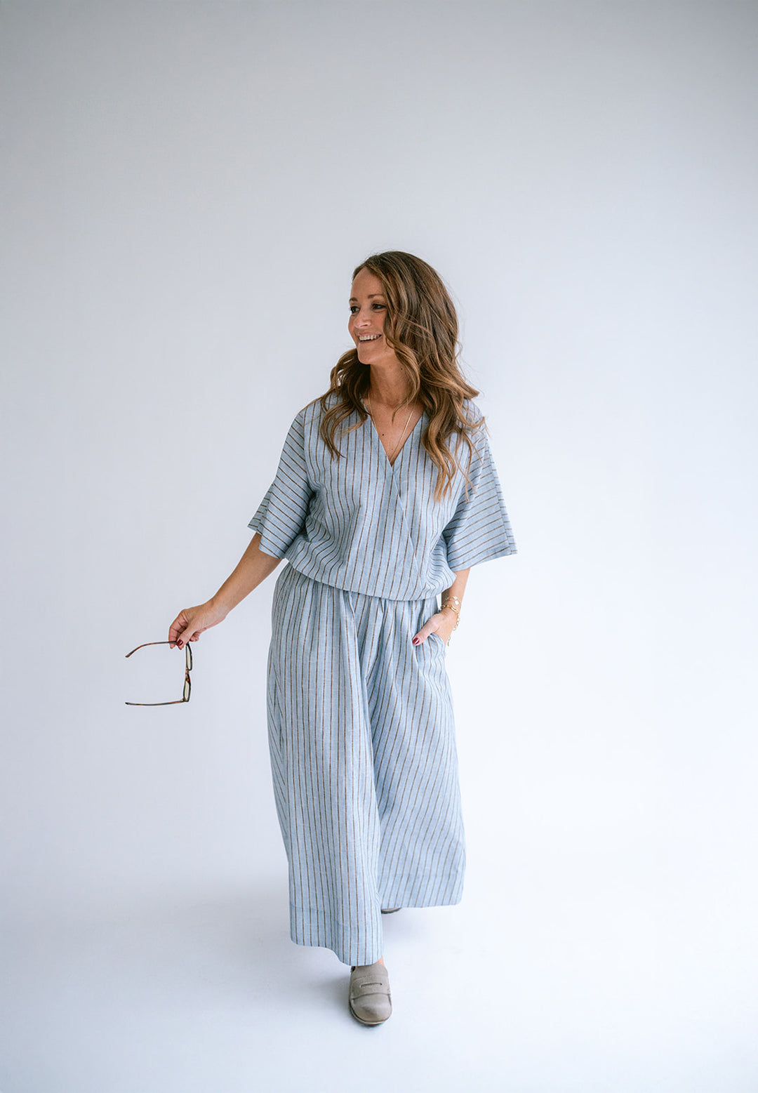 Jax Skirt Blue Linen