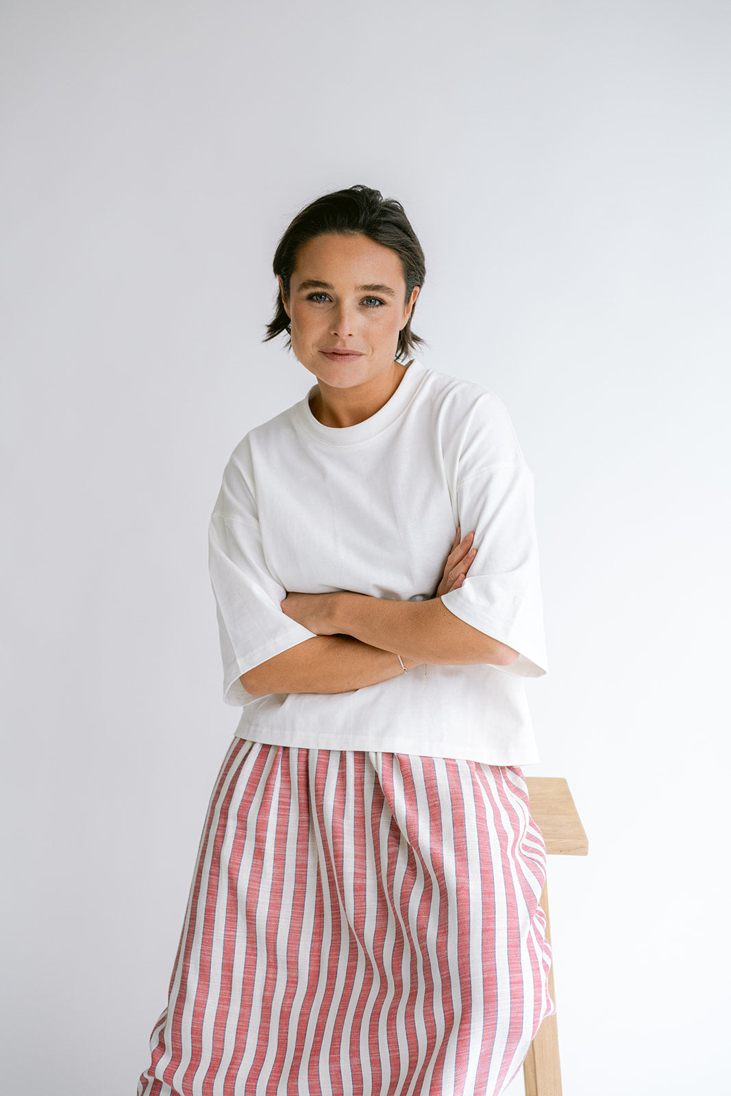 Jax Skirt Red Blue Stripe