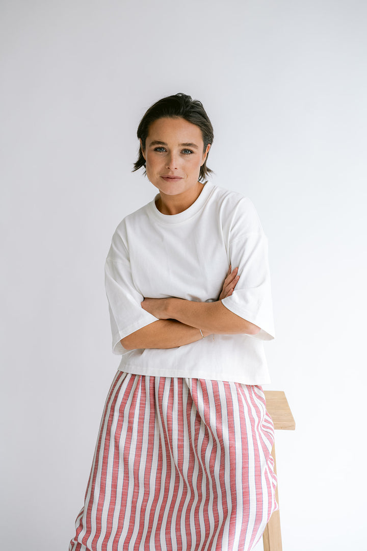 Jax Skirt Red Blue Stripe
