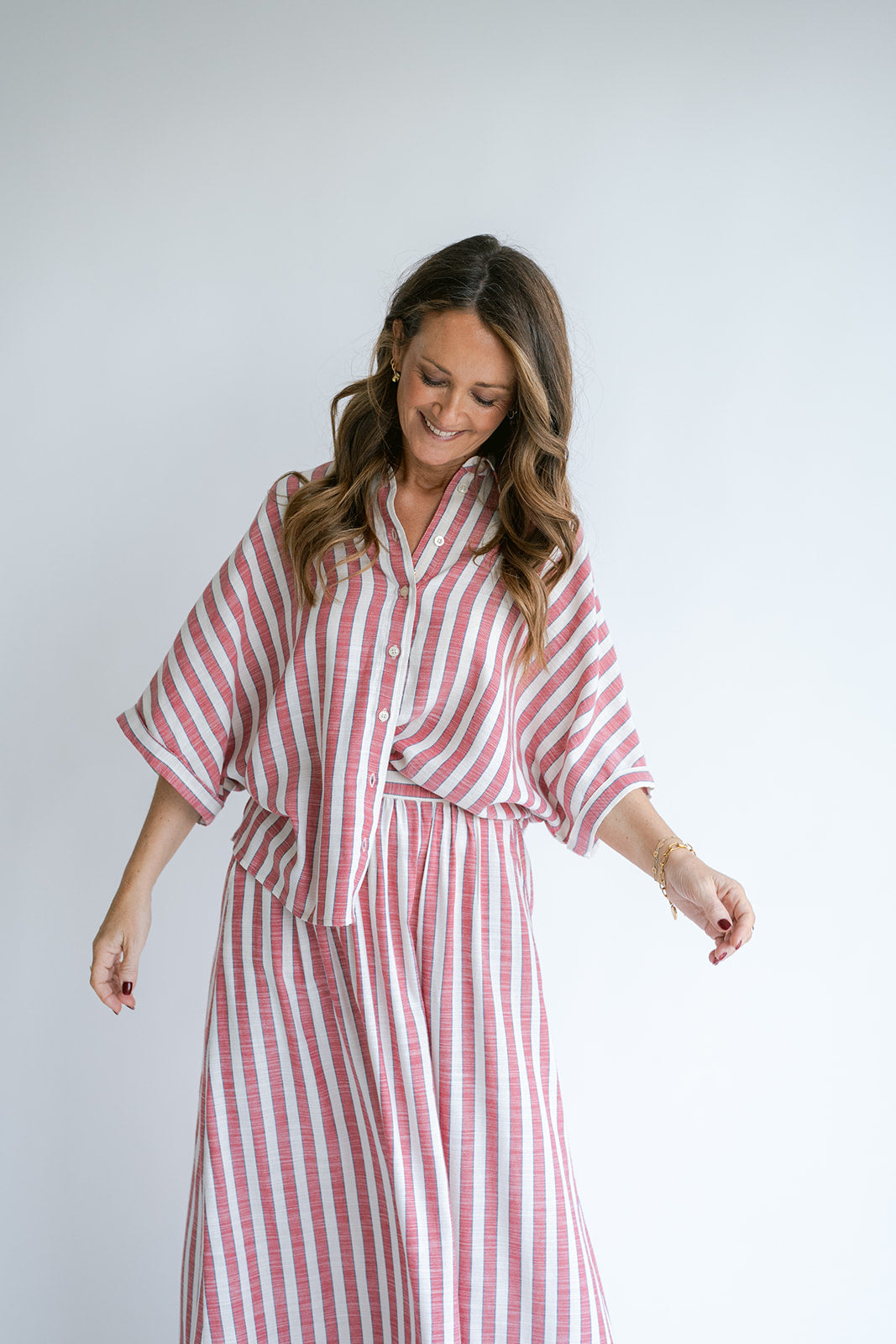 Jax Skirt Red Blue Stripe