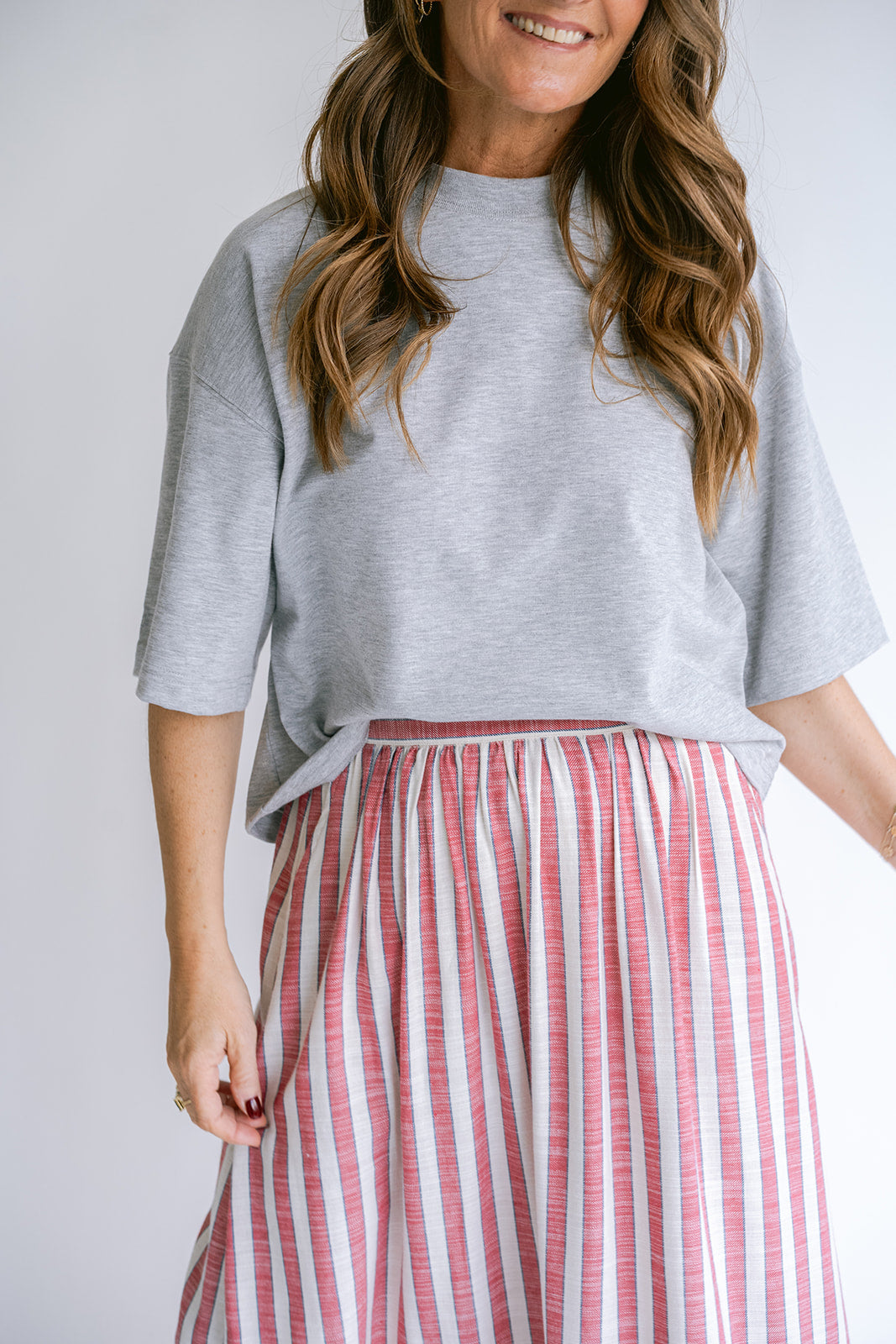 Jax Skirt Red Blue Stripe
