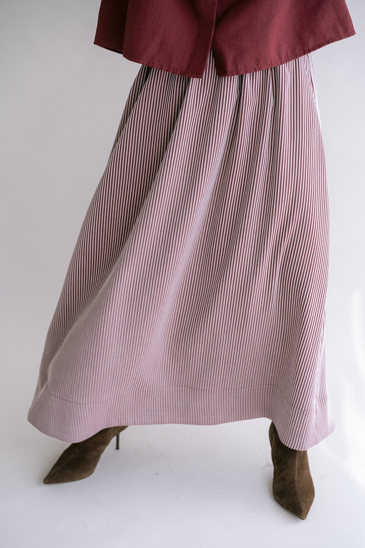 Jax skirt Stripe Bordeaux