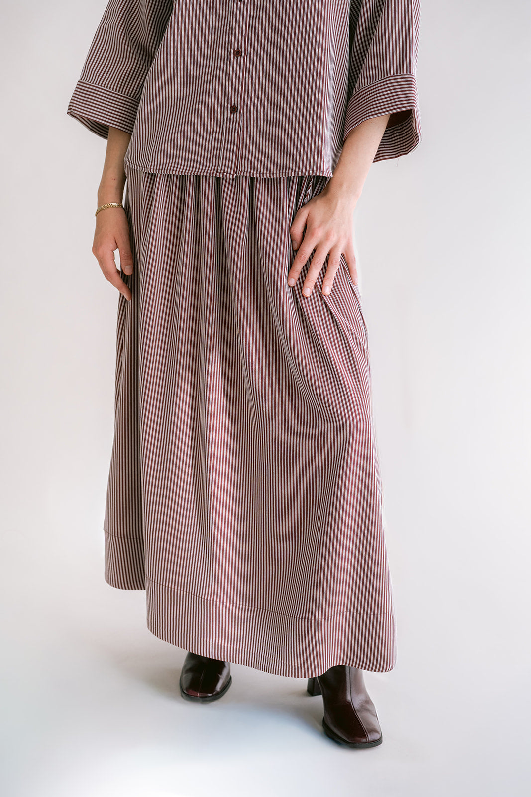 Jax skirt Stripe Bordeaux