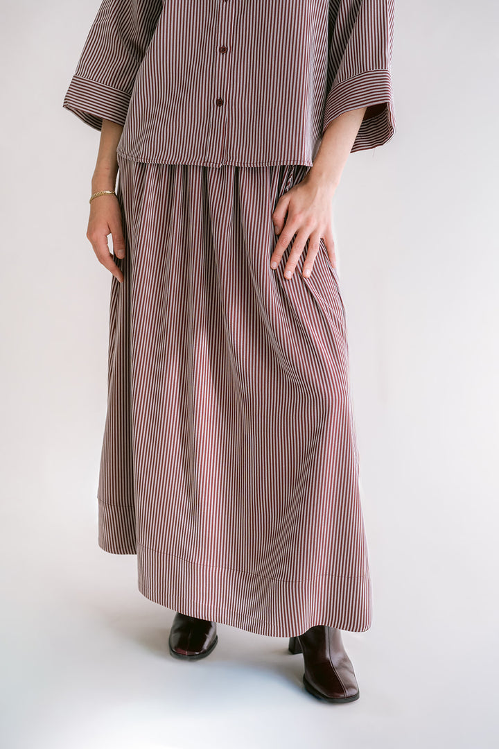 Jax skirt Stripe Bordeaux