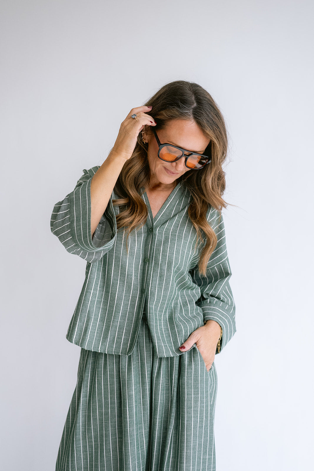Jax Skirt Verde Stripe