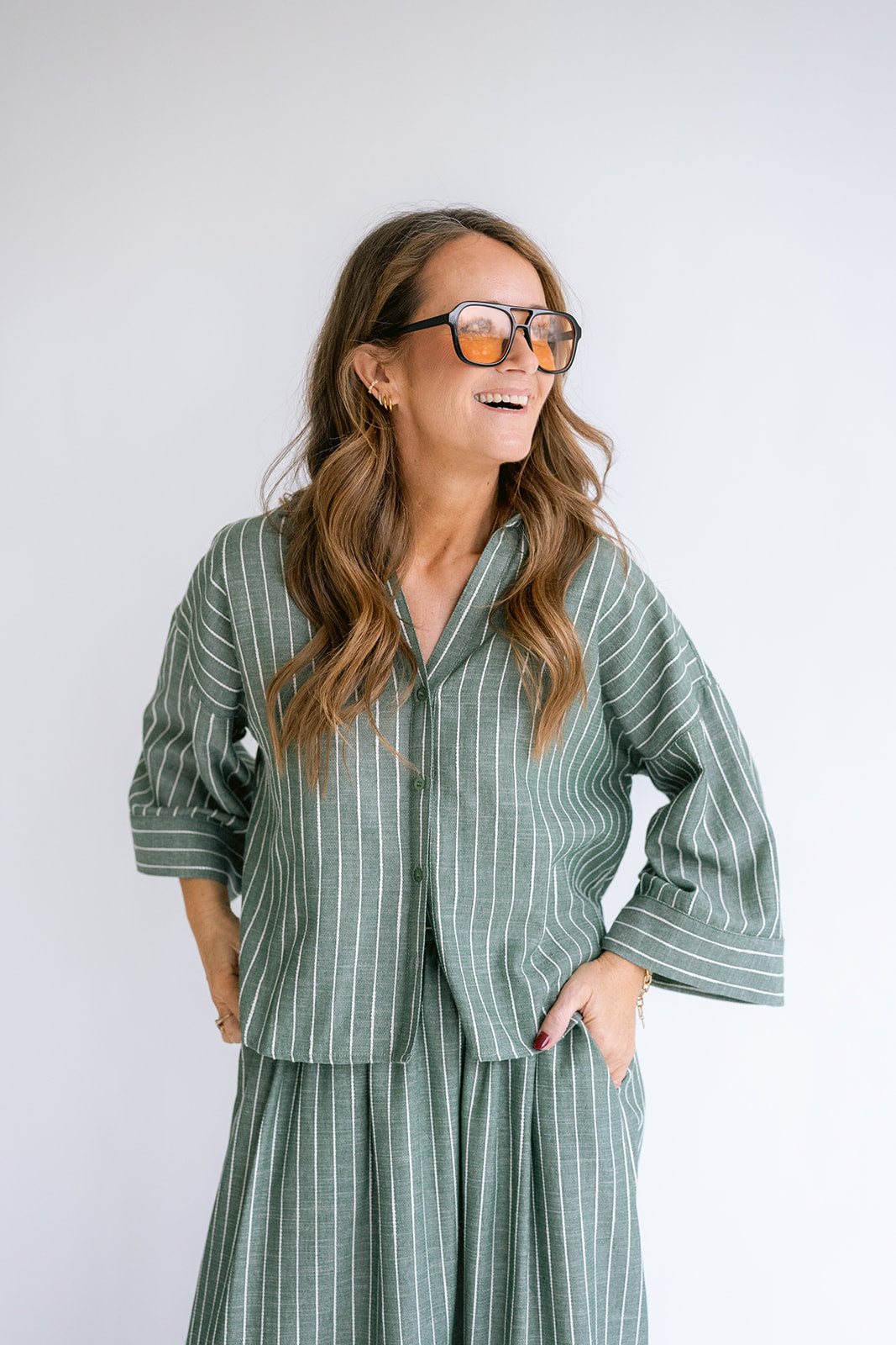 Jax Skirt Verde Stripe
