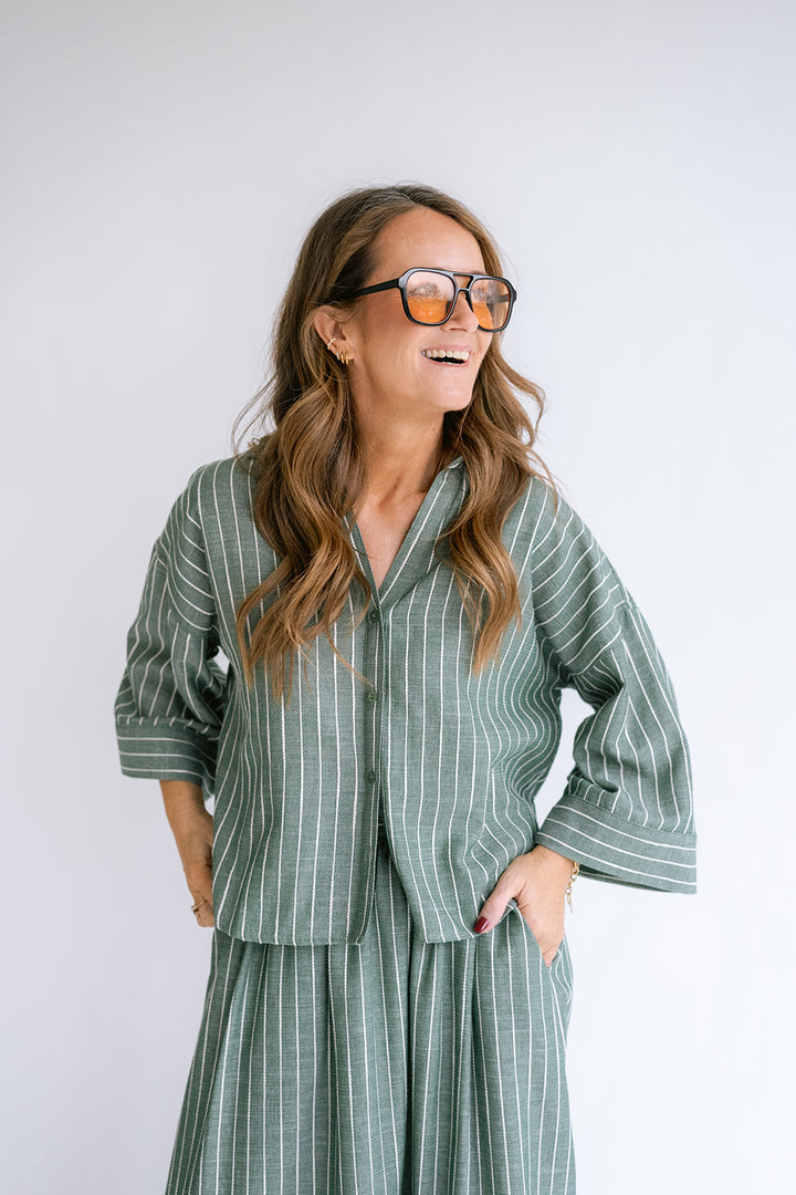 Jax Skirt Verde Stripe