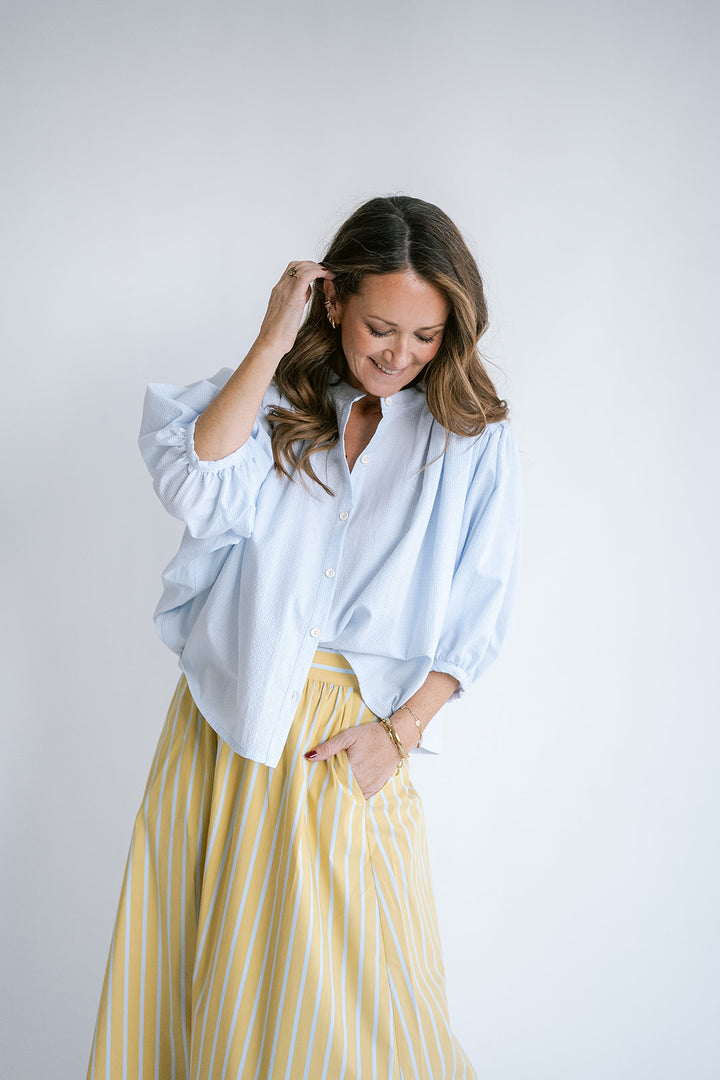 Jax Skirt Yellow Blue Stripe