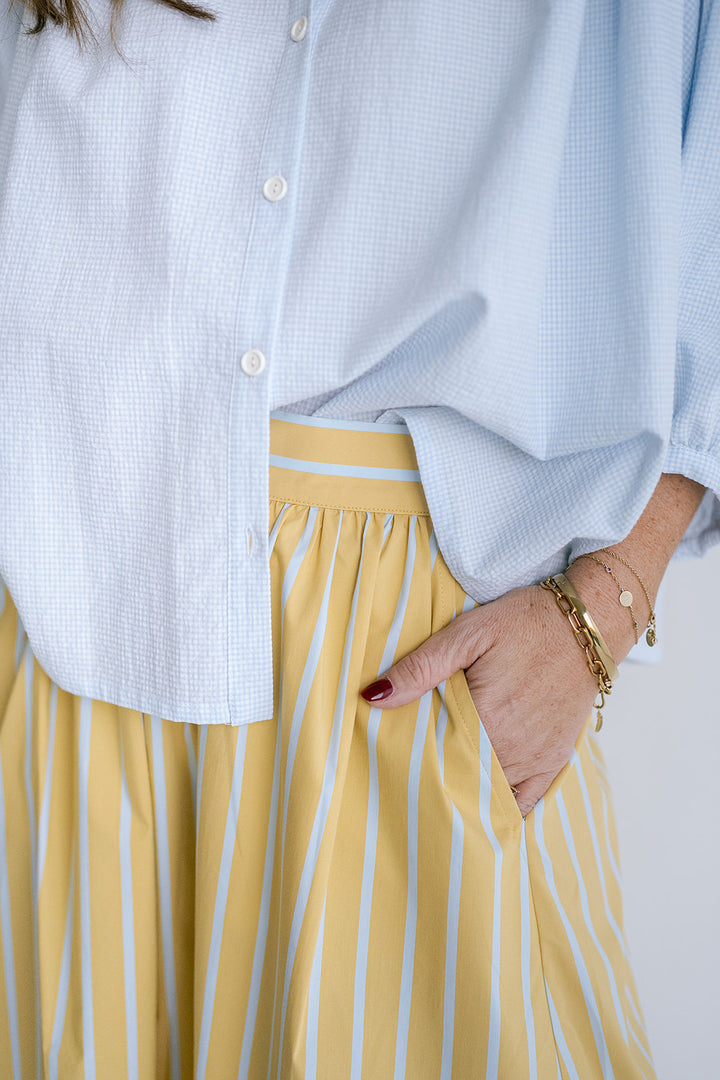 Jax Skirt Yellow Blue Stripe
