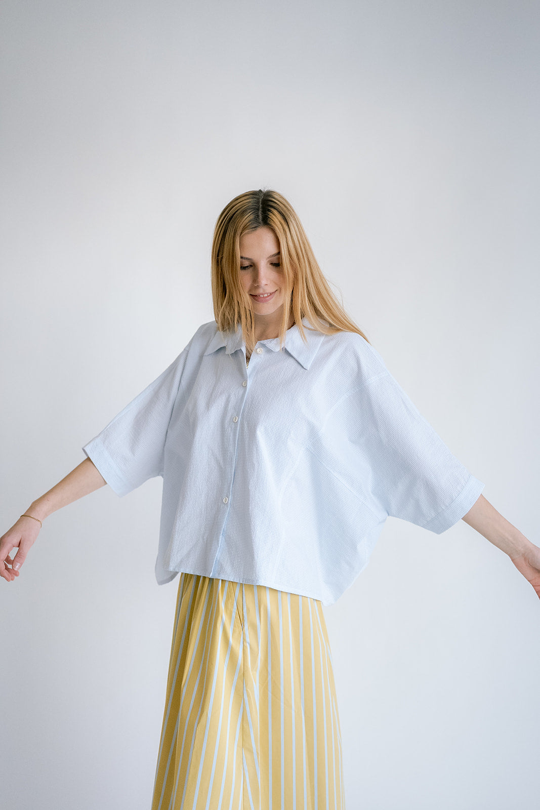 Jax Skirt Yellow Blue Stripe