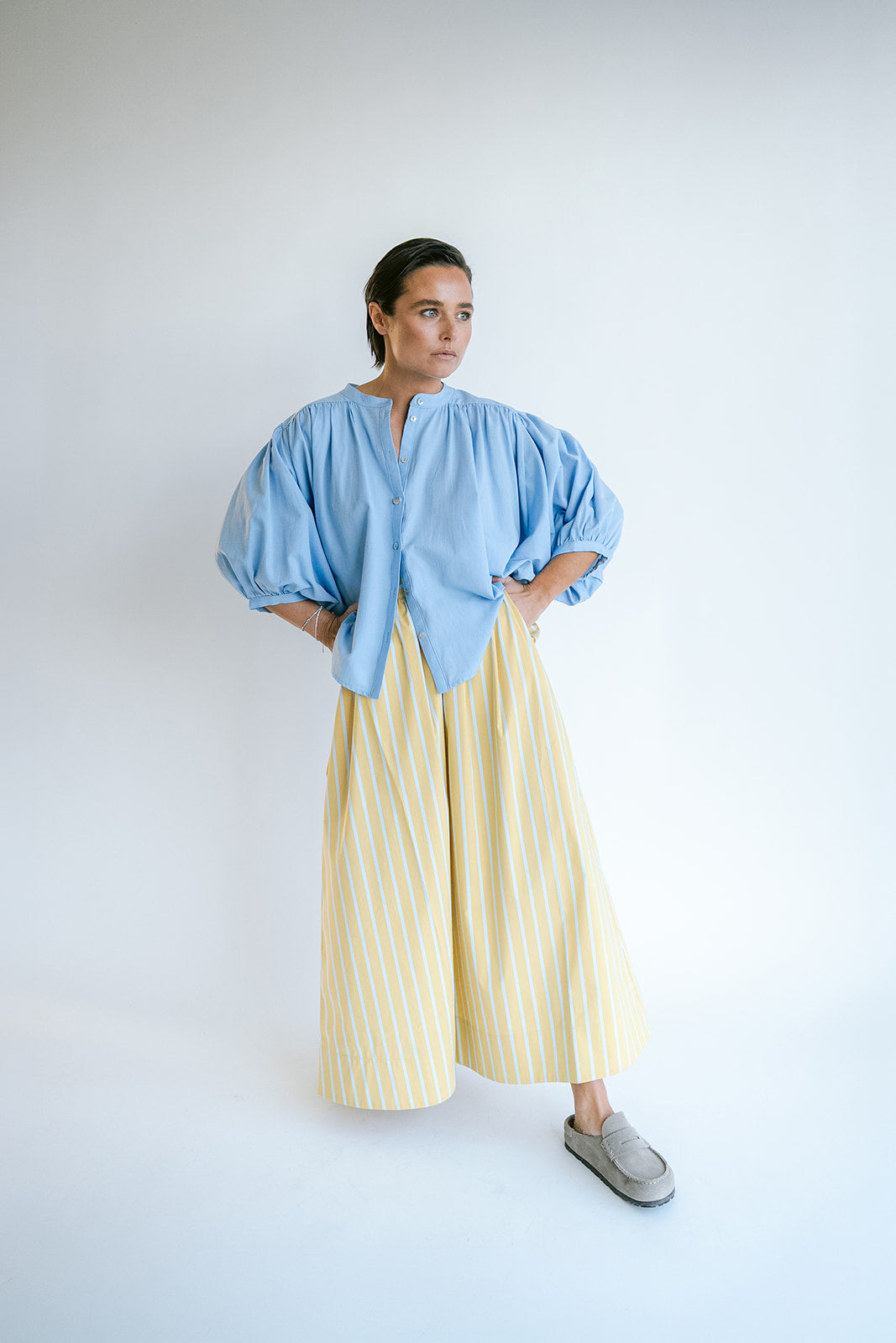 Jax Skirt Yellow Blue Stripe