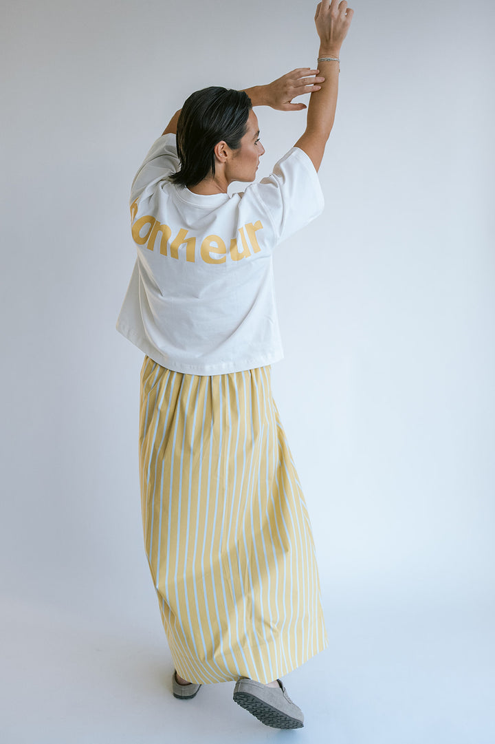 Jax Skirt Yellow Blue Stripe