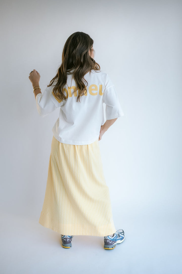 Jax Skirt Yellow White Stripe