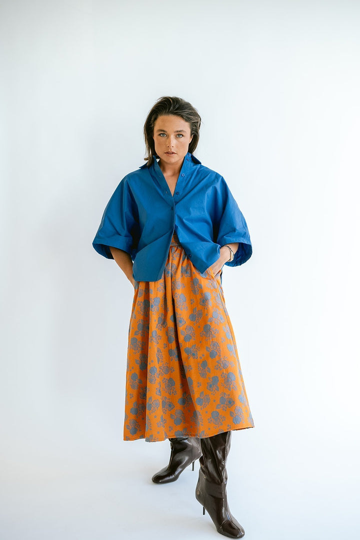 Julia Skirt Orange Flower