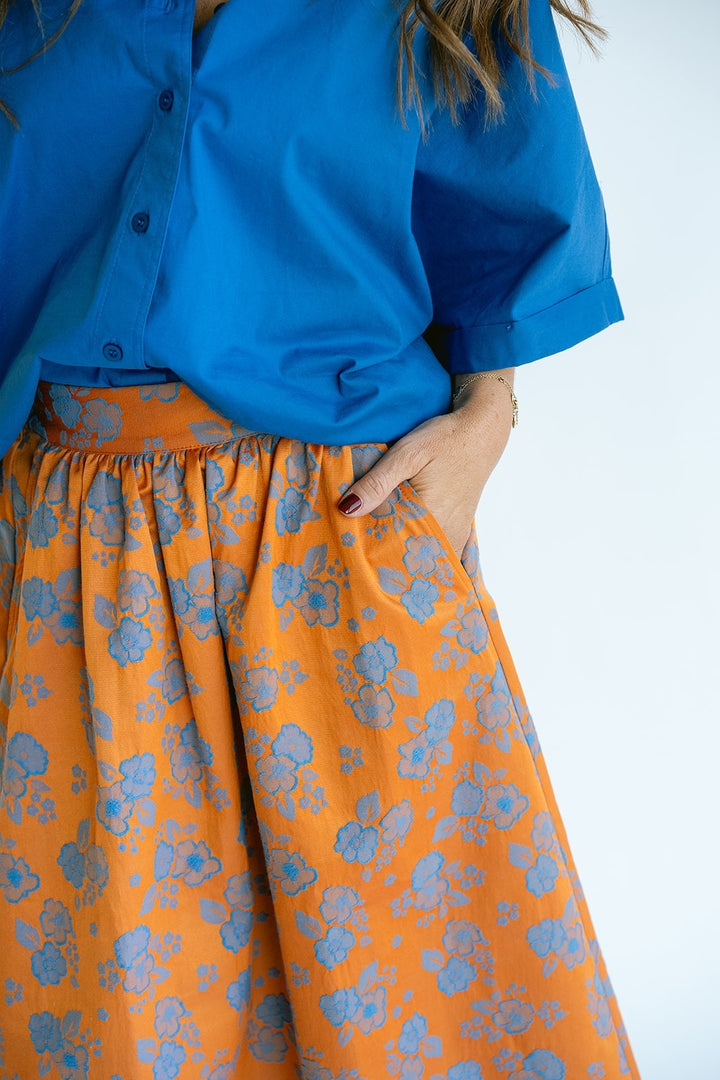 Julia Skirt Orange Flower