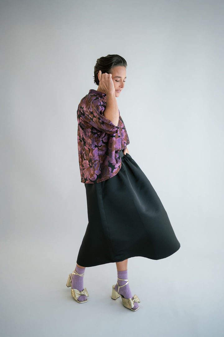 Julia Skirt Satin Black