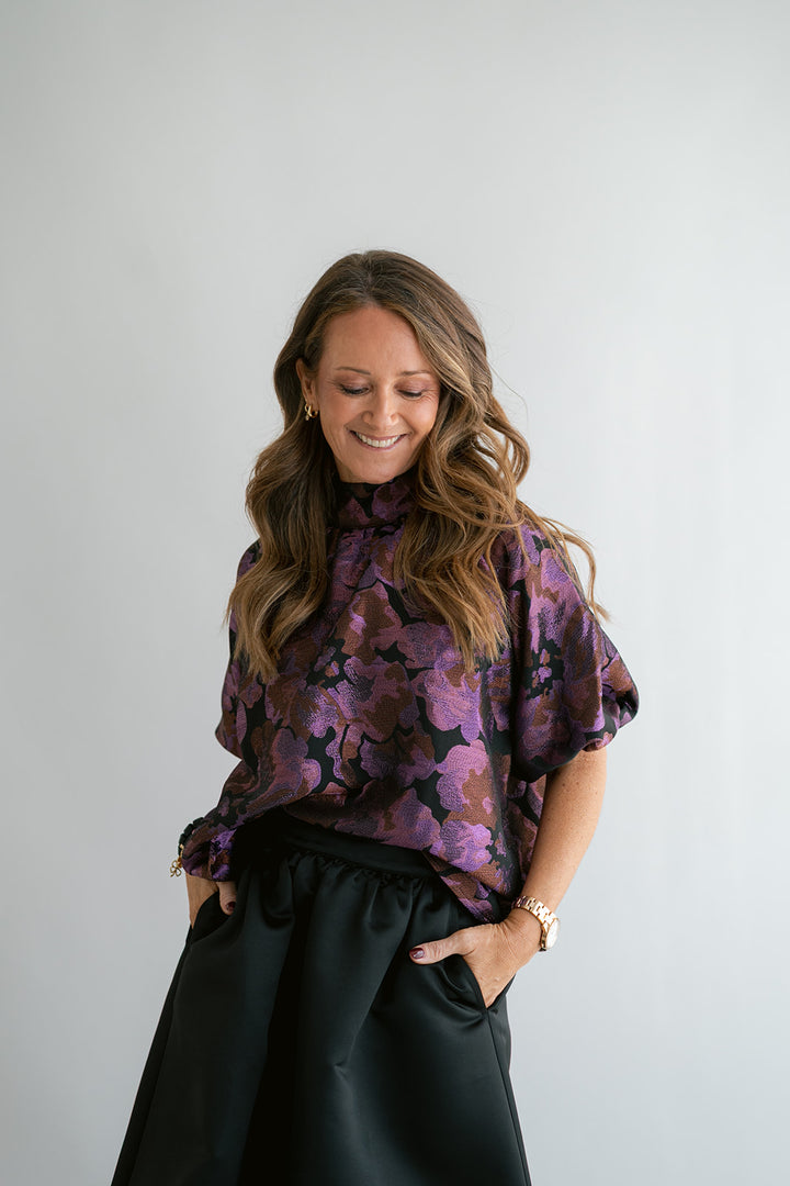 Julia Skirt Satin Black
