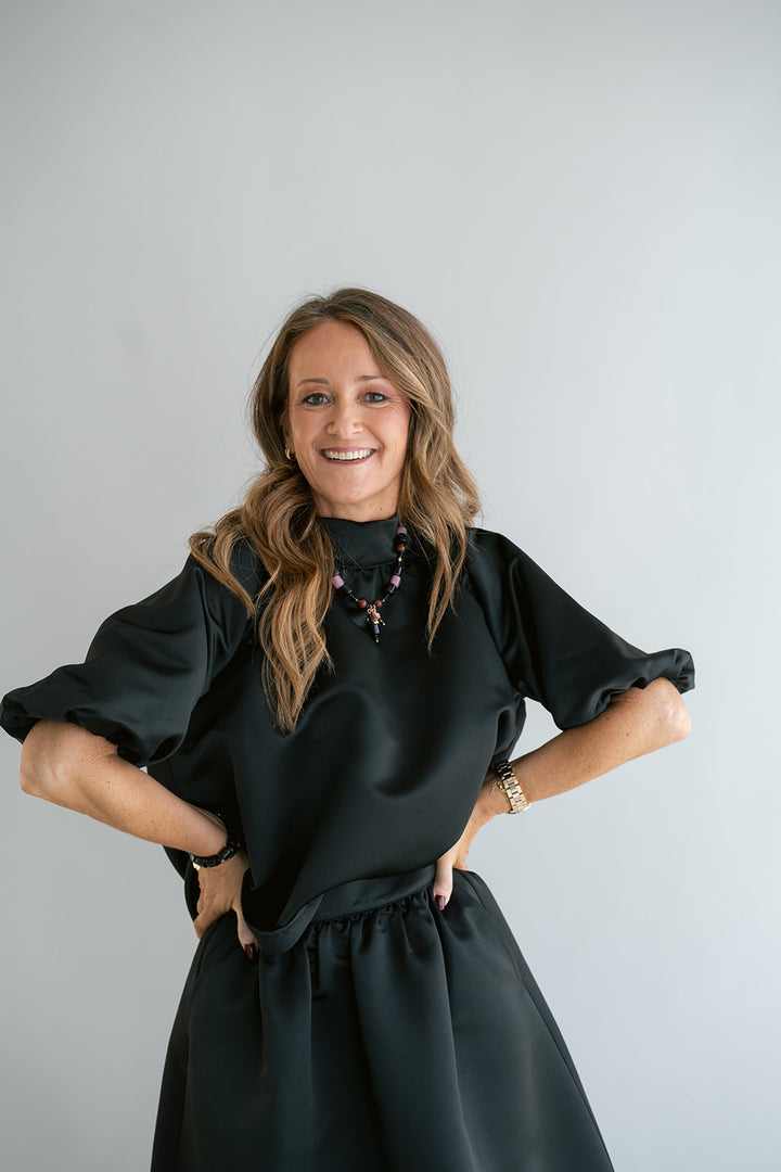 Julia Skirt Satin Black