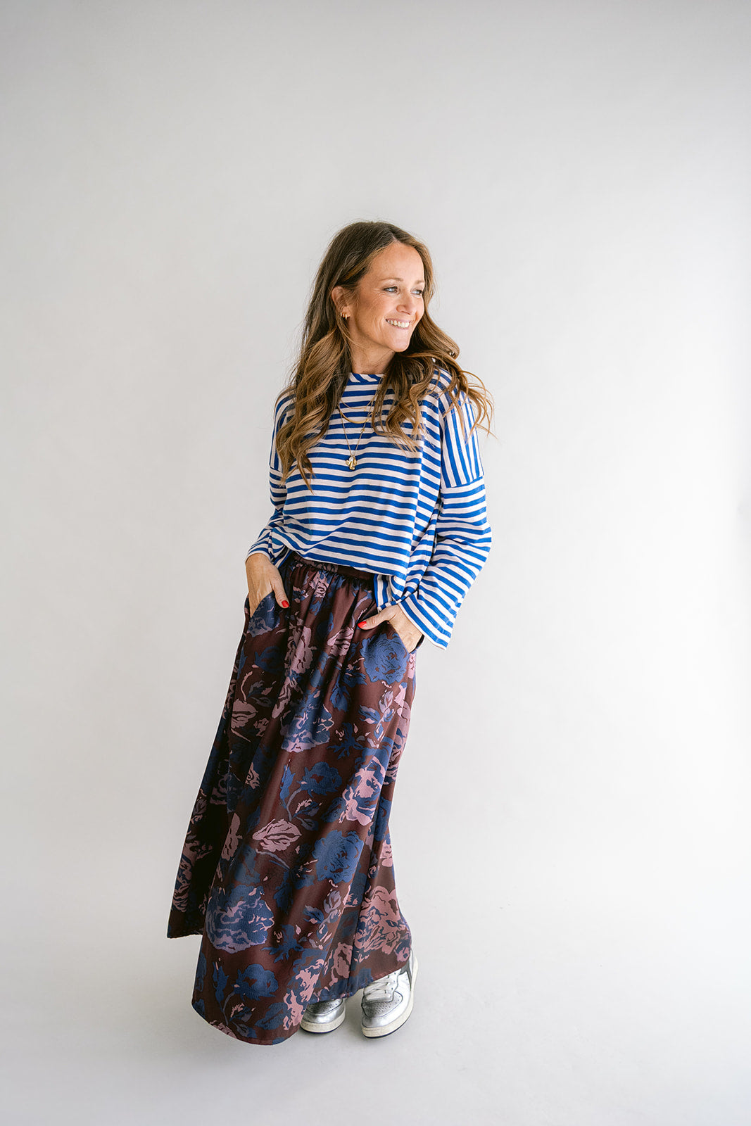 Juliette Skirt Bordeaux Flower