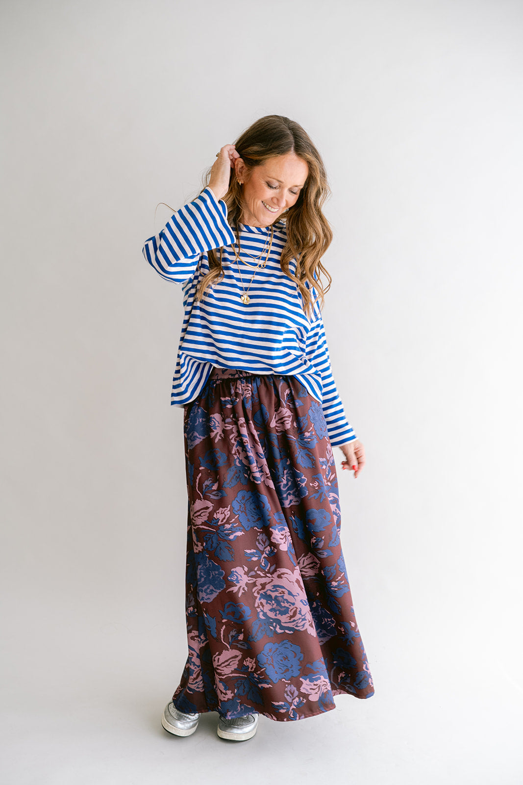 Juliette Skirt Bordeaux Flower