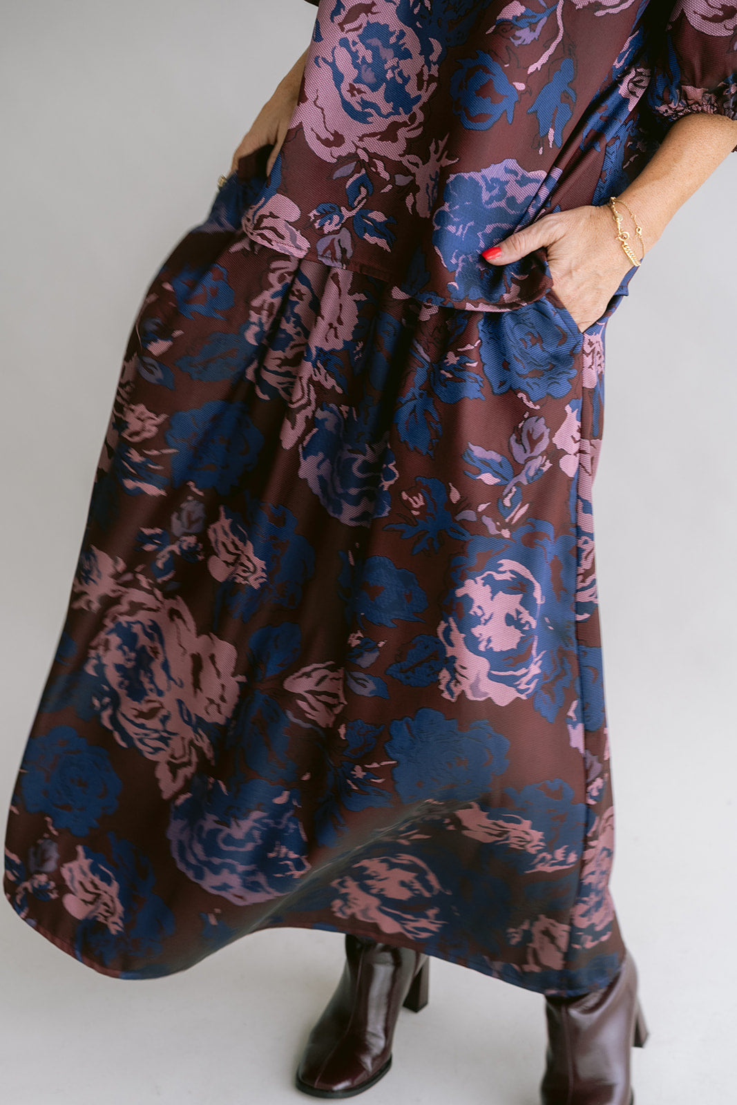 Juliette Skirt Bordeaux Flower