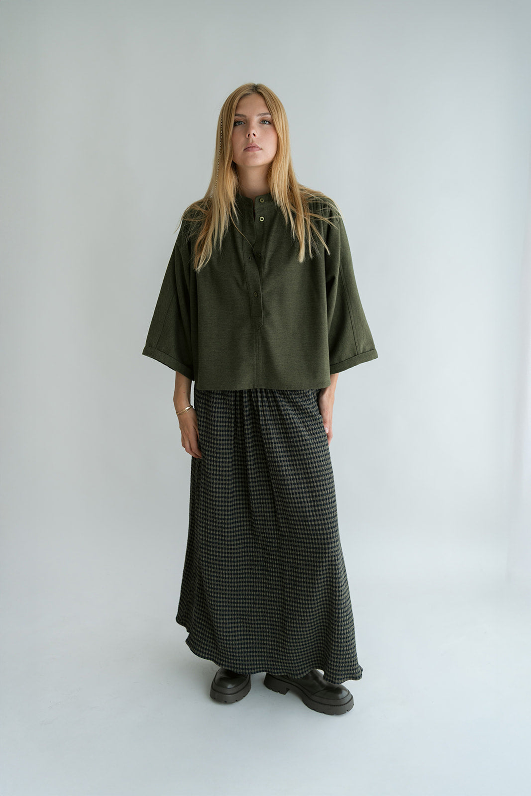 Juliette Skirt Green Small Check