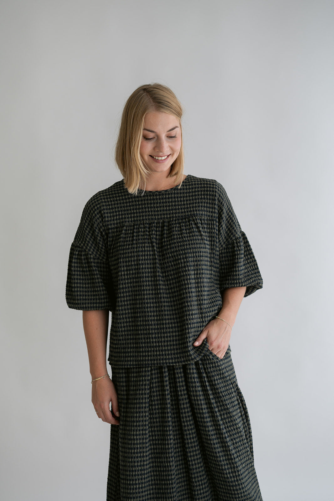 Juliette Skirt Green Small Check