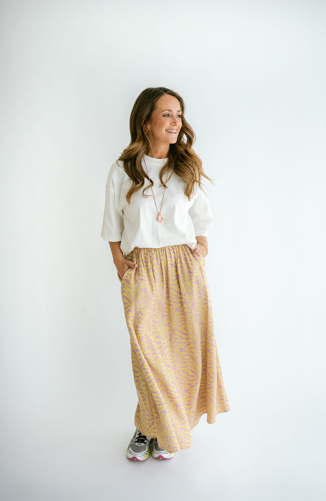 Juliette Skirt Palm Pink Yellow