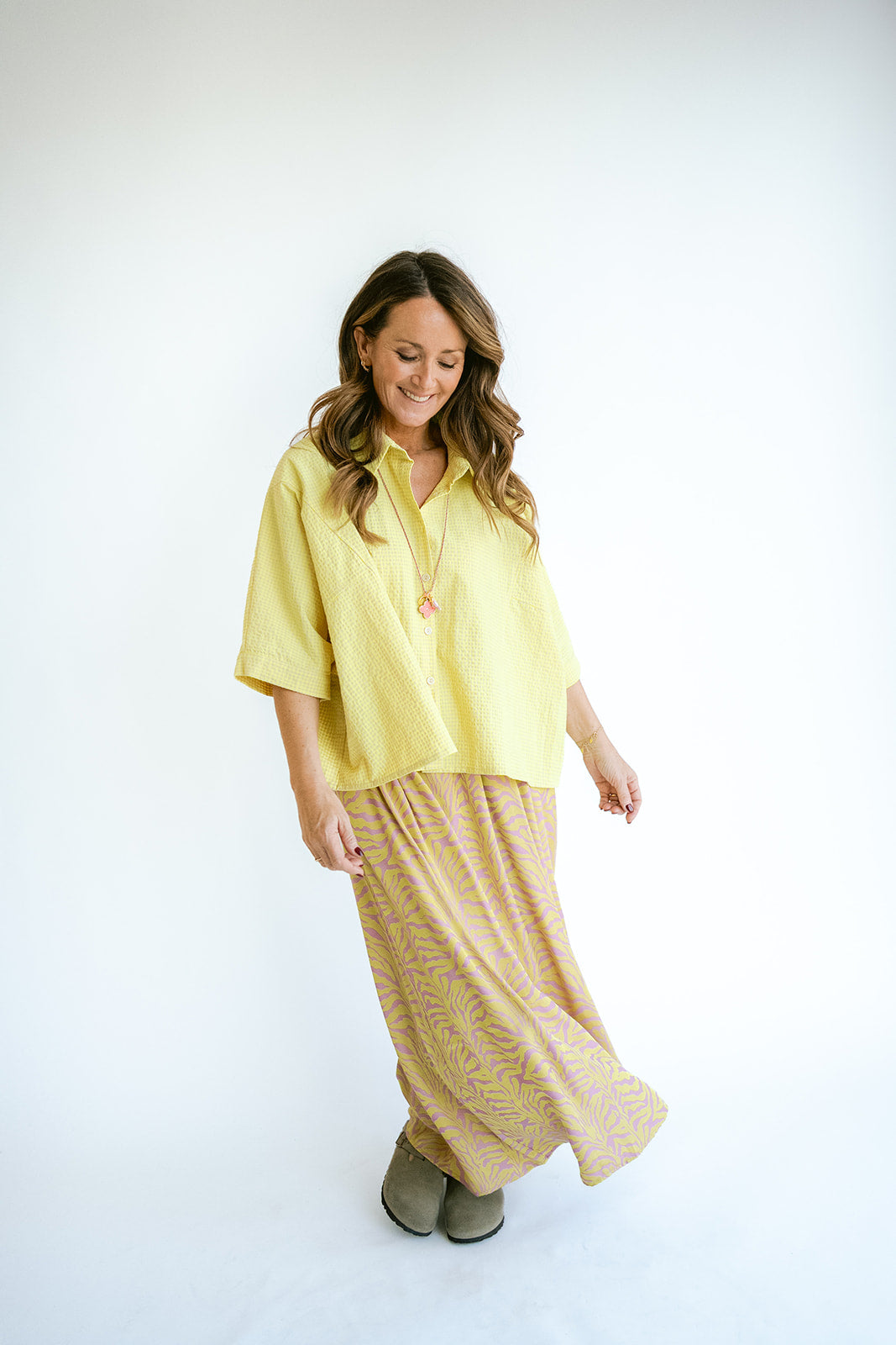 Juliette Skirt Palm Pink Yellow