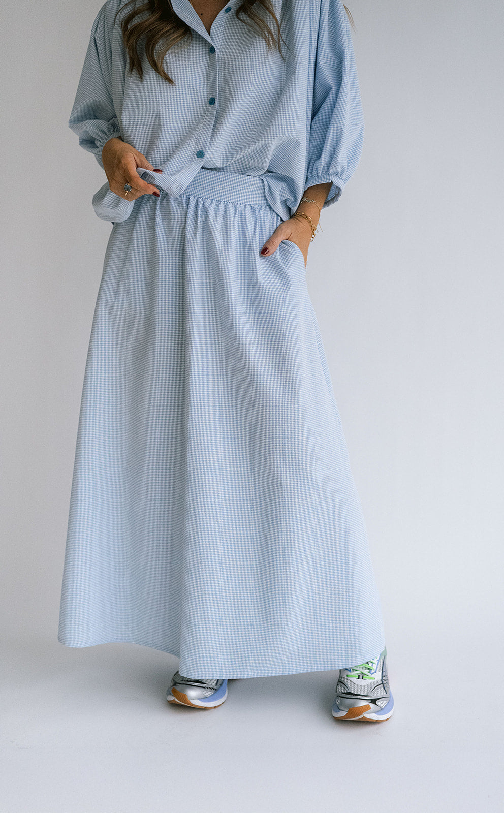 Juliette Skirt Vichy Blue