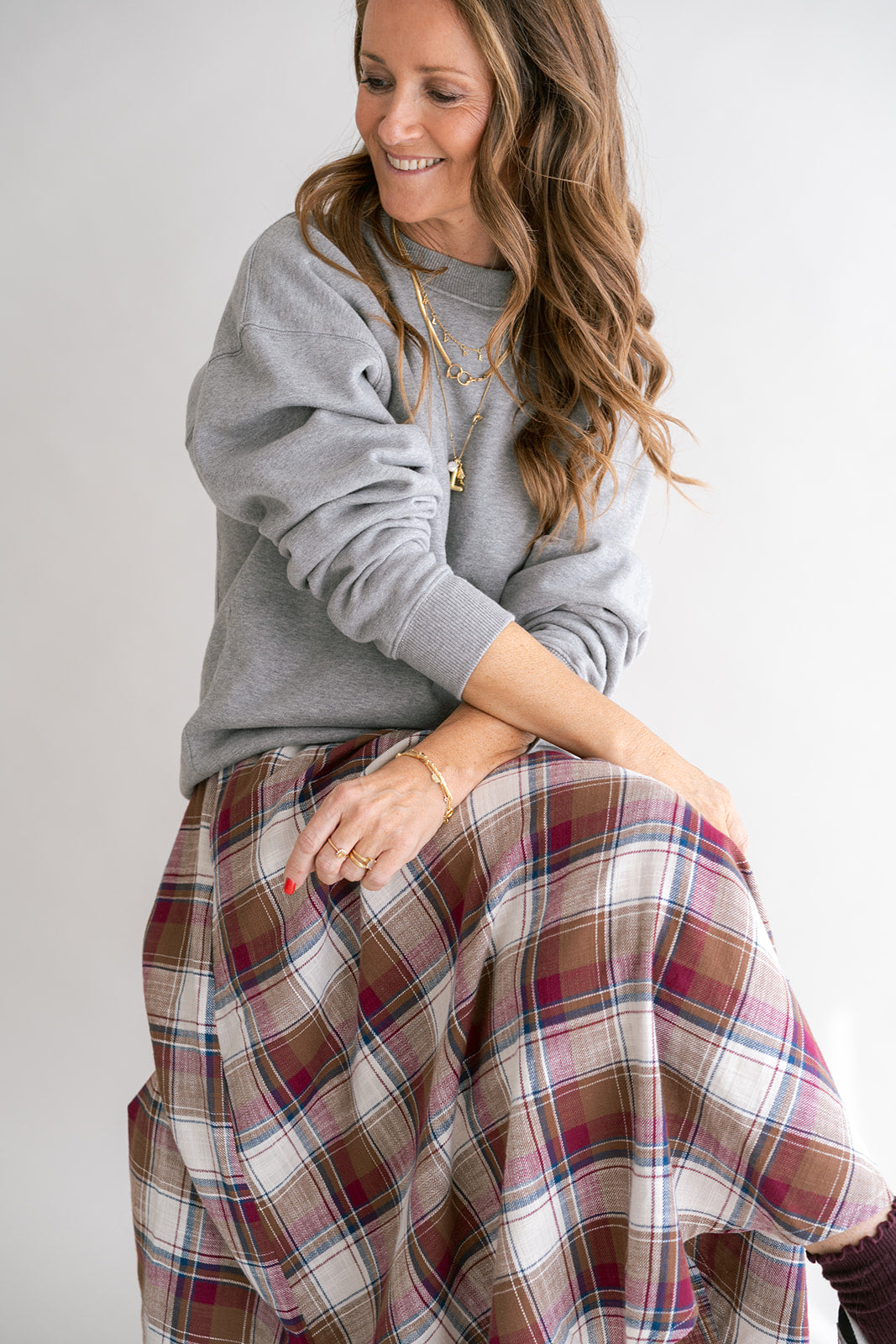 June Skirt Square Bordeaux