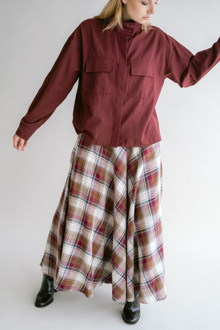 June Skirt Square Bordeaux