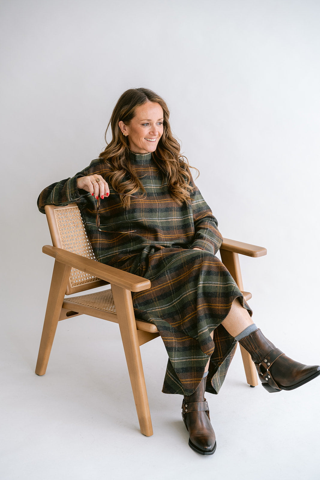 Juno Skirt Moss Green Check