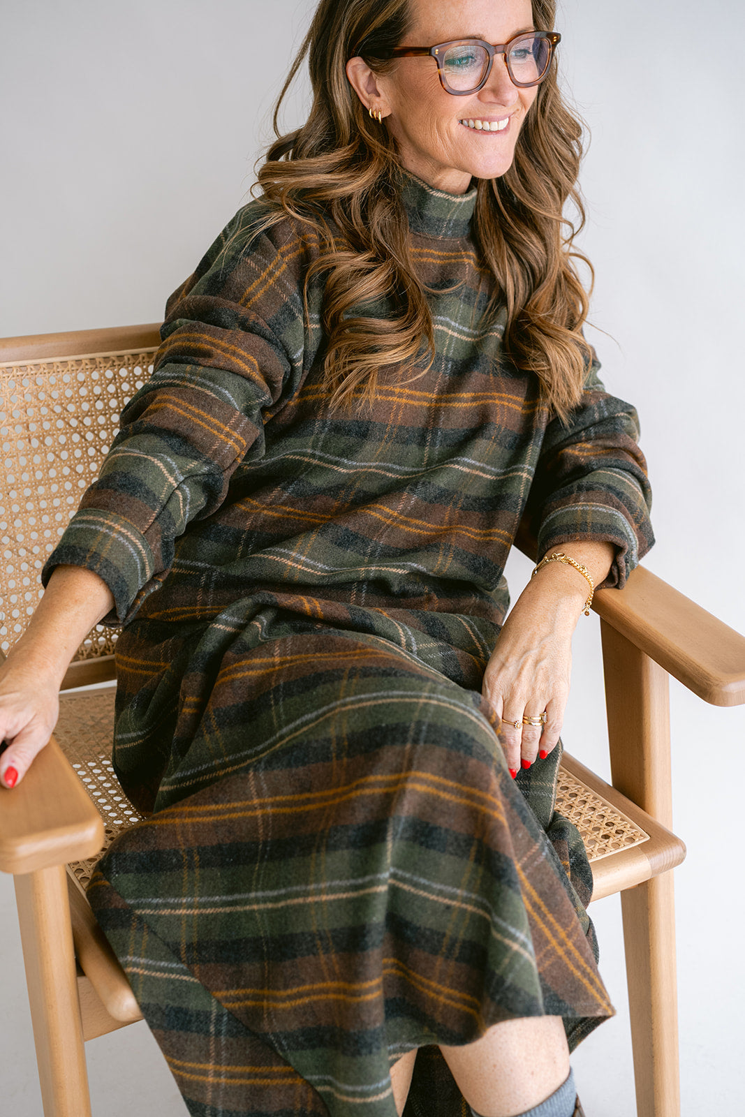 Juno Skirt Moss Green Check