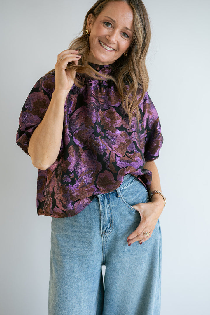 Mabel Blouse Party Fuchsia