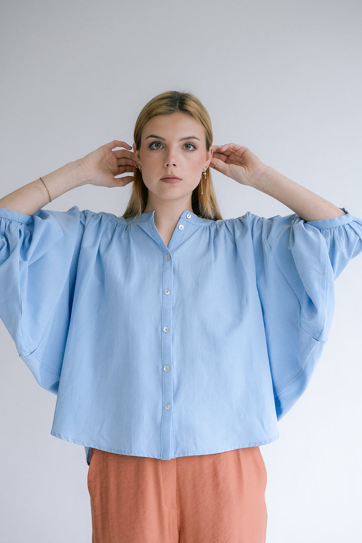 Magdalena Blouse Chambray Blue