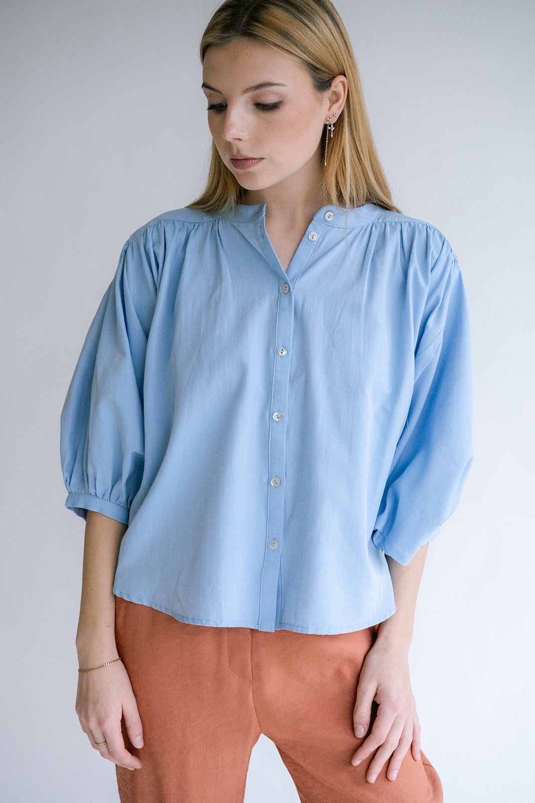 Magdalena Blouse Chambray Blue