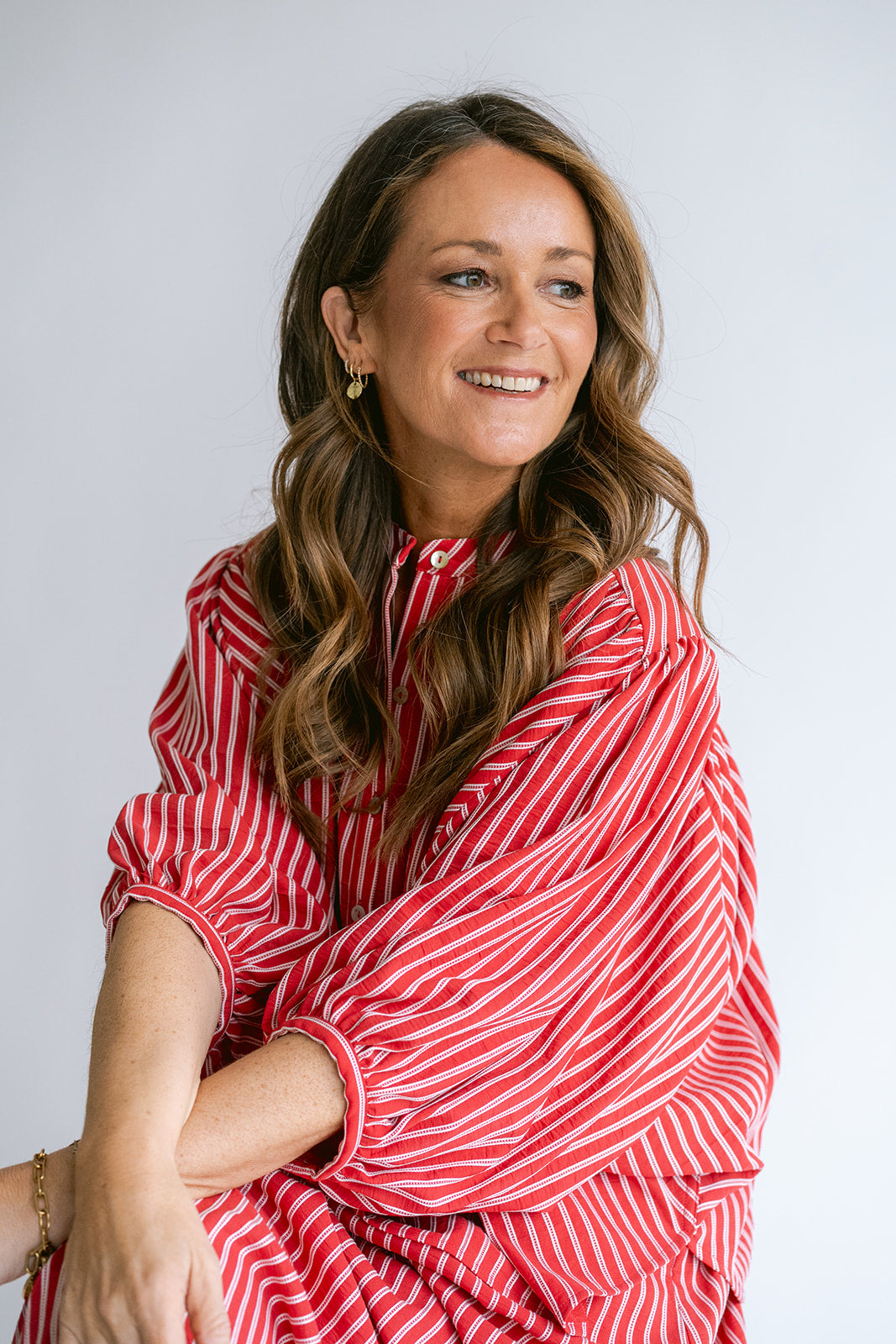 Magdalena Blouse Red Stripe