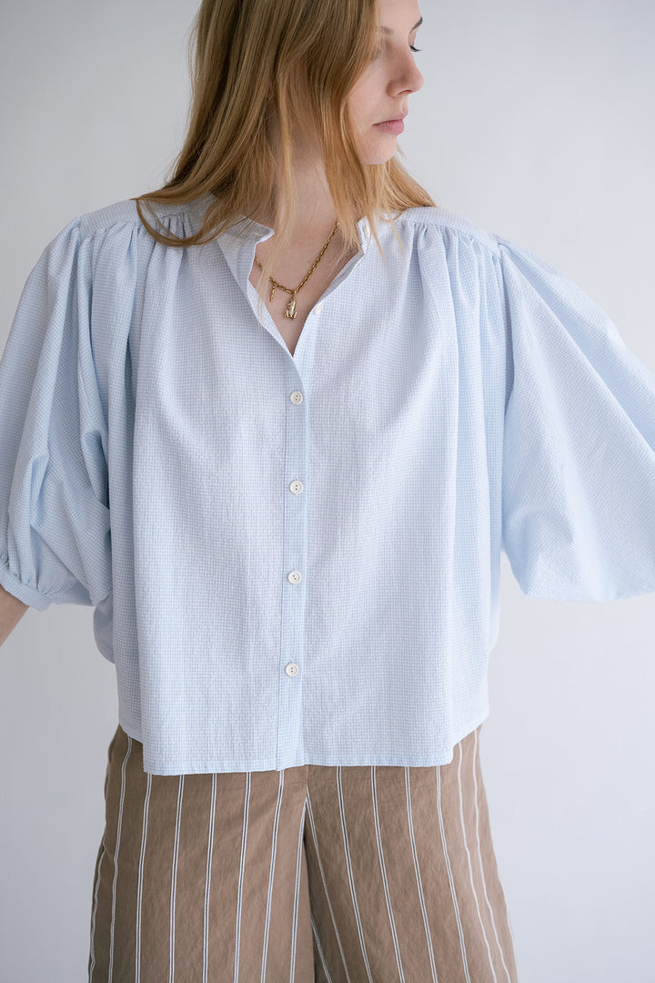Magdalena Blouse Vichy Baby Blue