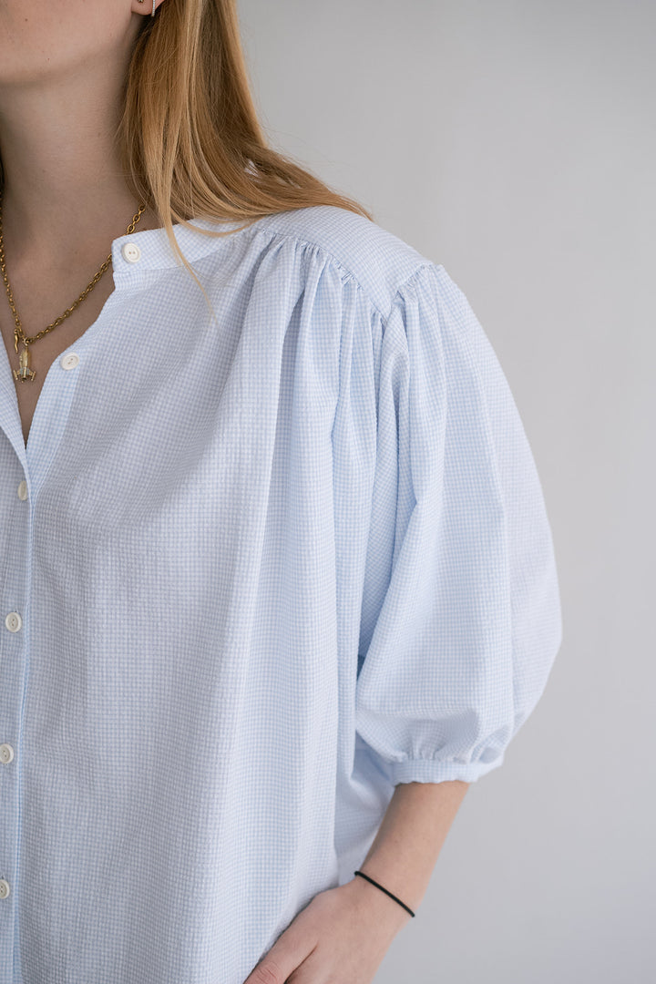 Magdalena Blouse Vichy Baby Blue