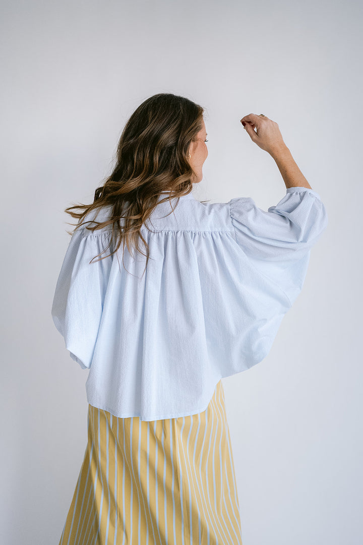 Magdalena Blouse Vichy Baby Blue