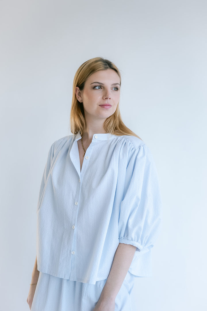 Magdalena Blouse Vichy Baby Blue