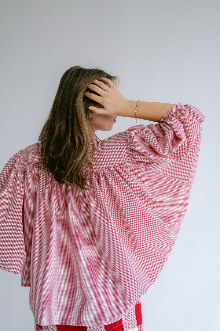 Magdalena Blouse Vichy Red