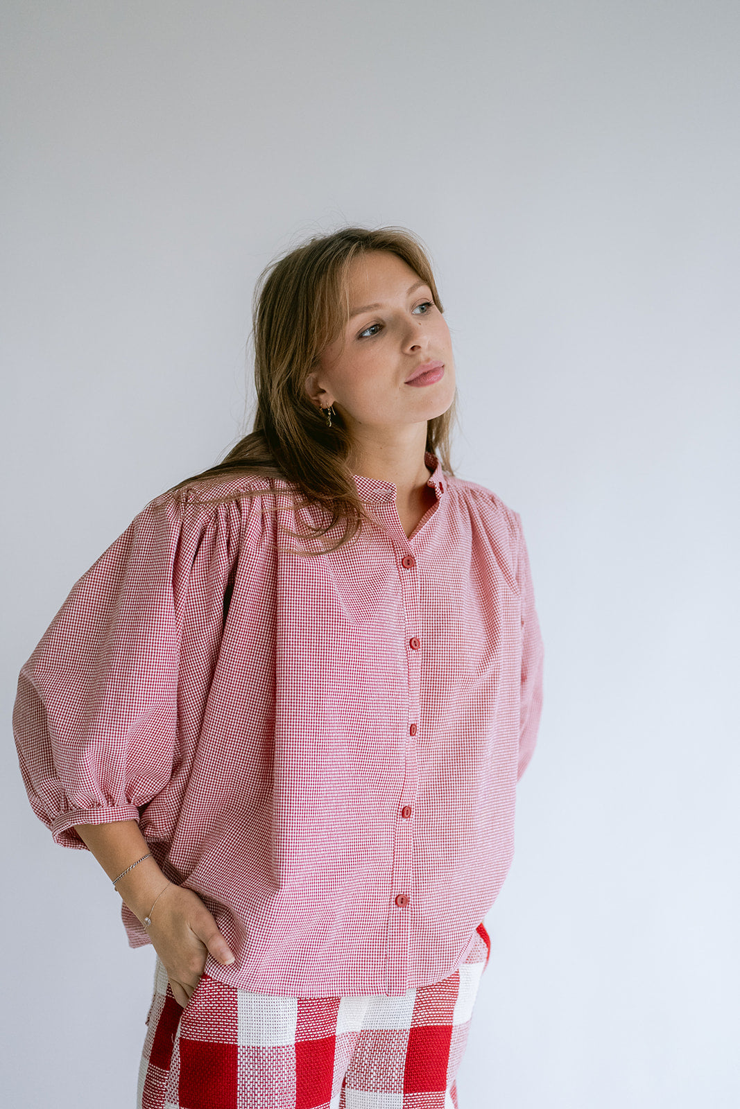 Magdalena Blouse Vichy Red