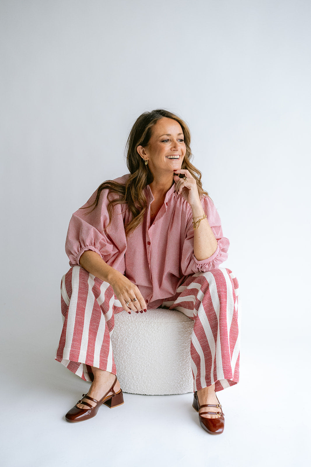 Magdalena Blouse Vichy Red