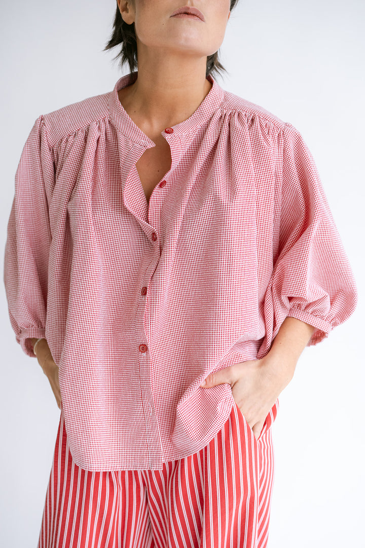 Magdalena Blouse Vichy Red