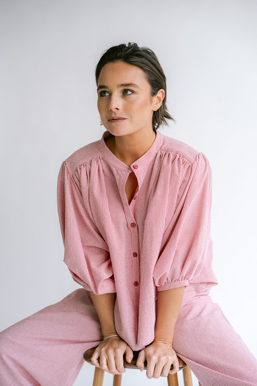 Magdalena Blouse Vichy Red