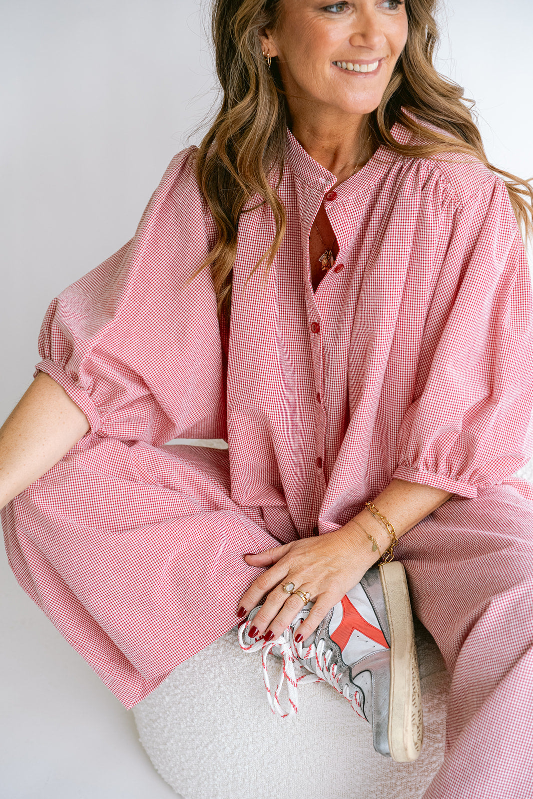 Magdalena Blouse Vichy Red