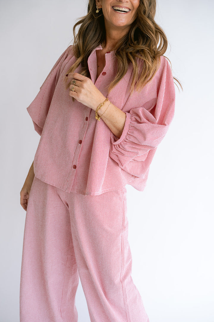 Magdalena Blouse Vichy Red